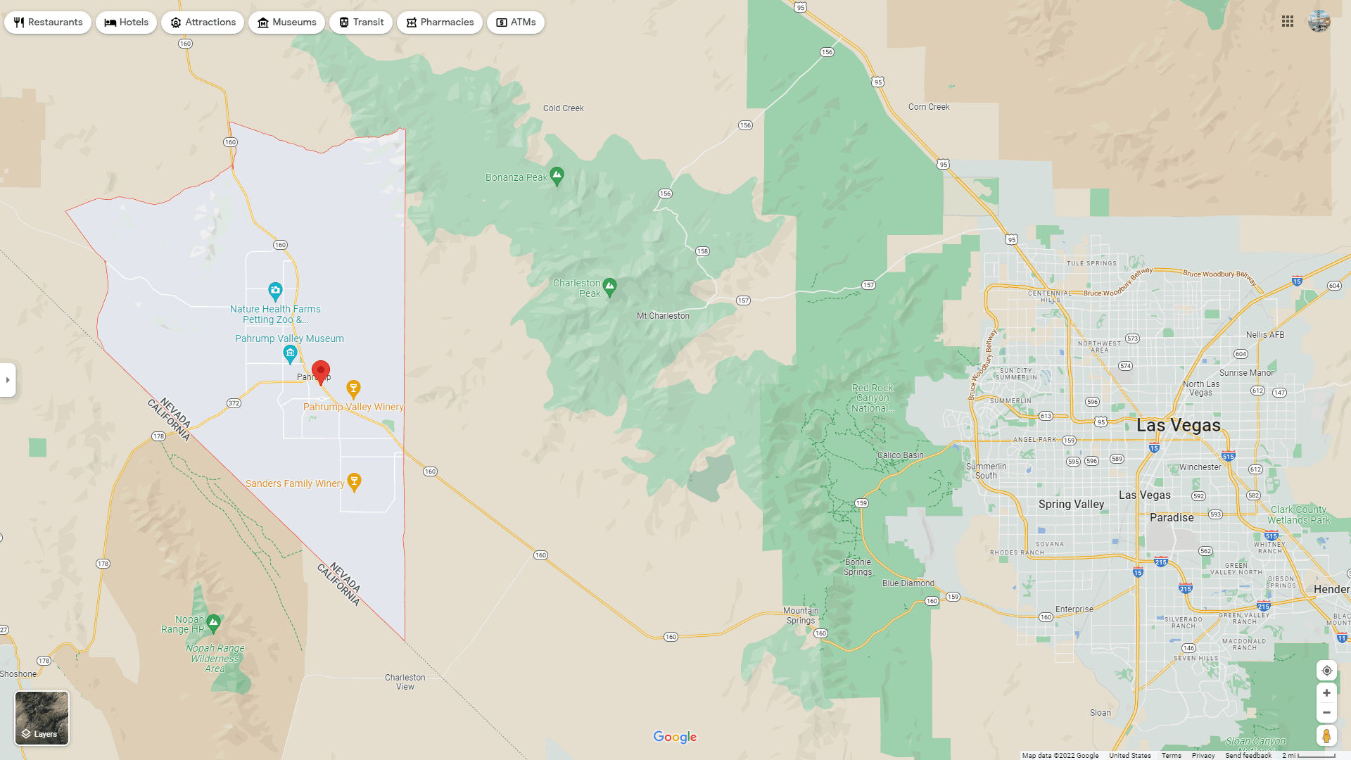 Pahrump map
